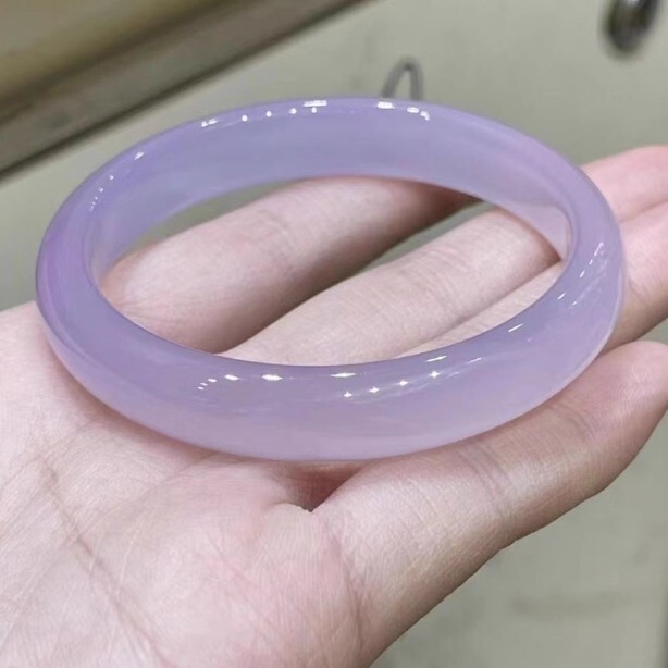White Cat's Eye Stone Jade Bracelet, White Moonlight Niche High-End White Bracelet Jewelry, High Ice Type Women's Bracelet, Violet