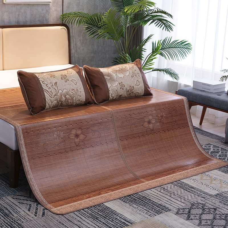 Cool mat set for 1 8 m bed student Dormitory 1 4 Bamboo Mat Single Customized 1 7 Straight cylinder 1 5m Folding Summer 1 2