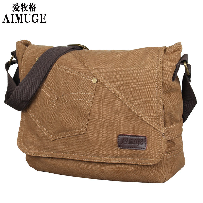 M Love Shepherd Men's Bag Single Shoulder Bag Casual Sails Cloth Bag Trend College Wind School Bag Single Shoulder Inclined Cross Shoulder Bag Tide Man