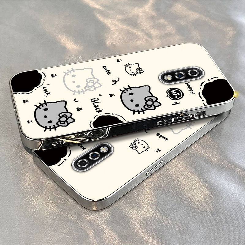 Suitable for Oneplus 7 Phone Case, New Oneplus 7 Pro Cover, Oneplus 10 1+7t Black and White Hello Kitty Anti-Drop Ultra-Thin Electroplated Dirt-Resistant Soft Case, Simple Trendy Creative Design for Men and Women Suitable for Oneplus 7 Phone Case, New Oneplus 7 Pro Cover, Oneplus 10 1+7t Black and White Hello Kitty Anti-Drop Ultra-Thin Electroplated Dirt-Resistant Soft Case, Simple Trendy Creative Design for Men and Women