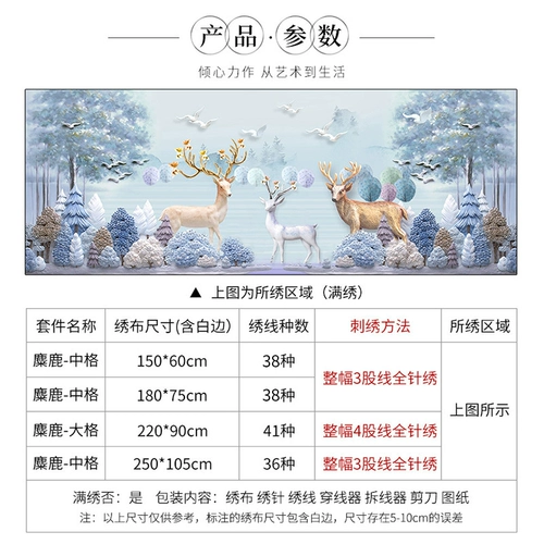 Cross -STITCH 2023 Новая линейная вышивка гостиной Fortune Elk полна вышивки и атмосферы современной минималистской вышивки ручной работы