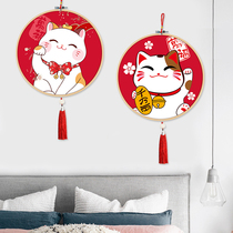Lucky cat series cross stitch 2020 new embroidery living room thread embroidery small 2021 simple self-embroidery national tide pendant