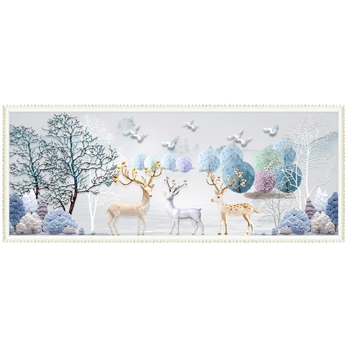 [Fortune Deer Cross Emelcodery 2020 Новая вышитая европейская европейская гостиная эмульсная эмульсная вышитая ручная ручная ручная вышивка]