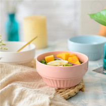 Creative breakfast bowl childrens Bowl home Rice Bowl dessert bowl cereal bowl pink bowl minimalist small round bowl
