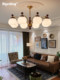 Living Room Lamp, Retro Medieval Chandelier, American and French Style Dining Room and Bedroom Lamps, Classical High-End Nanyang Style Hall Main Lamp
