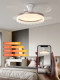 1St Invisible Fan Light for Living Room and Bedroom, Simple and Luxurious Ceiling Light, Full Spectrum Eye Protection, Silent Integrated Lighting Fixture