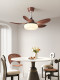 Restaurant Fan Light, French Mid-Century Style, 2026 New Model, Retro Walnut Color, Silent Eye-Protection Living Room Ceiling Fan Light