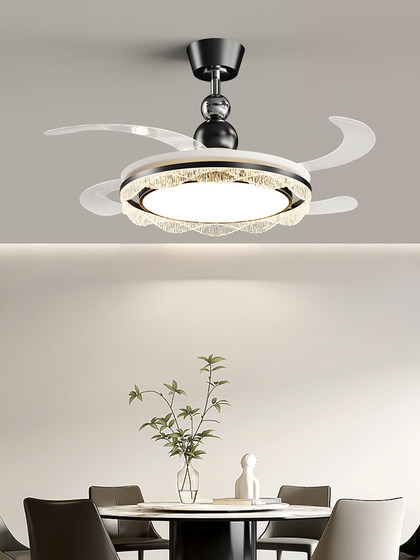 Restaurant Fan Light 2026 New Model Full Spectrum Eye Protection Antique Style Light Luxury High-End Bedroom Study Invisible Fan Light