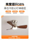 Medieval style ceiling fan lamp retro creative walnut new bedroom study lighting integrated atmospheric fan lamp