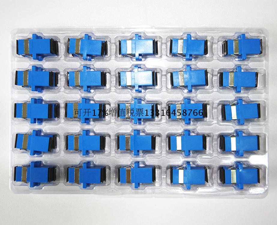 Single-work flange SC optical fiber coupler sc-sc flange connector for telecom level