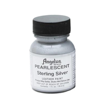 Sneakers custom grain Silver pearlescent Silver pigment Angelus Sterling Silver Silver