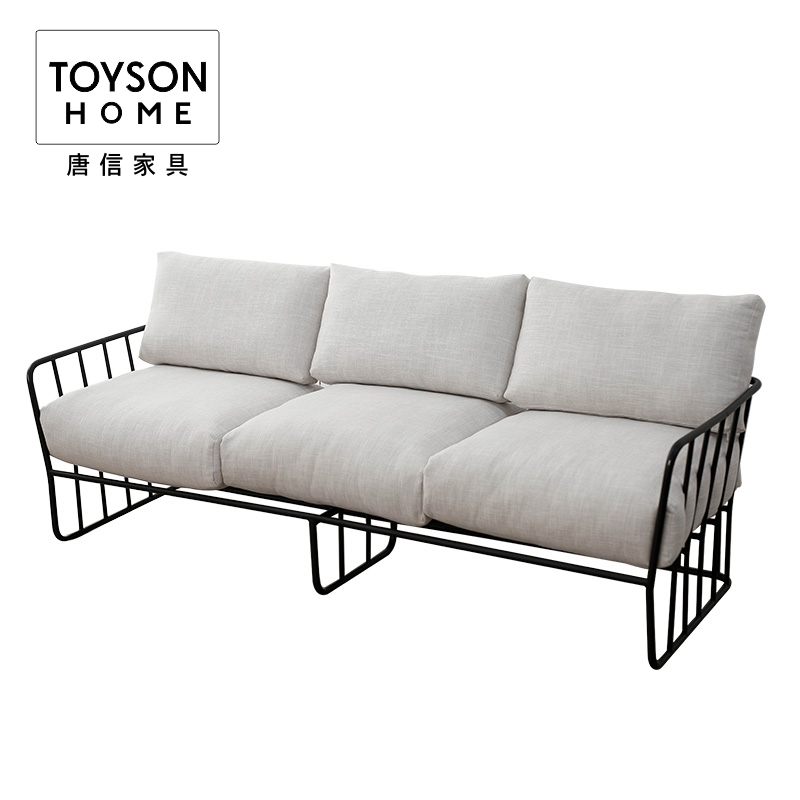 Nordic Creative Small Apartment Sofa Simple Fabric Wrought Iron Nordic Creative Small Apartment Sofa Simple Fabric Wrought Iron Cafe Single Double Chair Combination