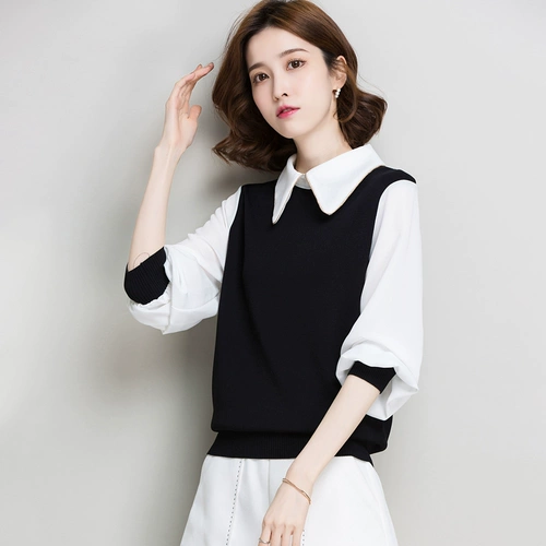 Кукла, комплект, осенний тонкий трикотажный свитер, кукольный воротник, коллекция 2022, осенняя