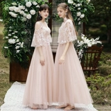 Розовое платье подружки невесты, длинное вечернее платье, юбка, коллекция 2021, осеннее, по фигуре