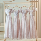 Платье подружки невесты, зимнее вечернее платье, юбка, коллекция 2023, по фигуре