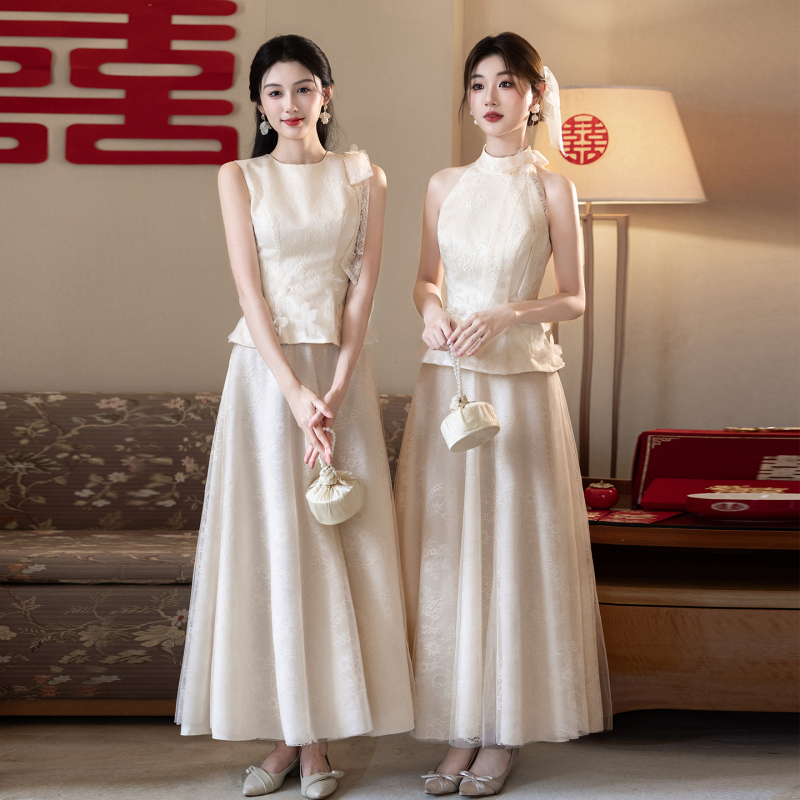 Bridesmaid Dresses, Sister Group 2026 New Style, High-End Engagement Thank-You Banquet Long Dresses, Bride's Going-Out Casual Wear Bridesmaid Dresses, Sister Group 2026 New Style, High-End Engagement Thank-You Banquet Long Dresses, Bride's Going-Out Casual Wear