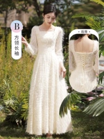 Длинный, цвета шампанского