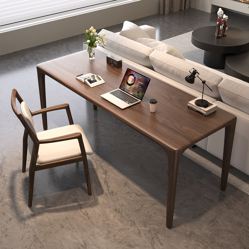 Walnut Computer Desk for Home Use, Large Tea Table for the Living Room, Long Double Desk Behind the Sofa, Office Study Desk Walnut Computer Desk for Home Use, Large Tea Table for the Living Room, Long Double Desk Behind the Sofa, Office Study Desk
