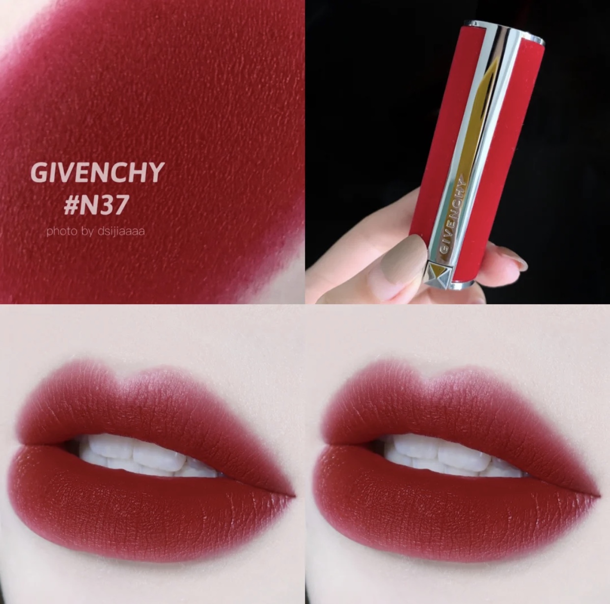 Autumn Winter Jedi ~ GivenchyGIVENCHY small sheep leather red velvet pink surface lipstick N35 N35 N36 N37