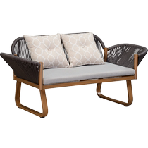 Purple Leaf Balcony Chaise Single Recliner New Chinese Style Small Apartment Bedroom Home Simple Modern Double Sofa Chair