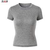 Тонкая летняя трендовая модная шерстяная футболка, короткий рукав