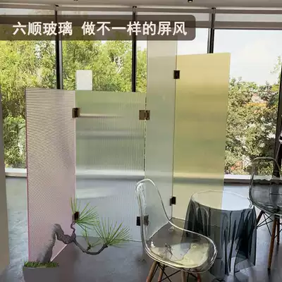 Corrugated glass wavy stripes Vertical stripes tempered milled yarn embossed partition screen background ultra-white Changhong art customization