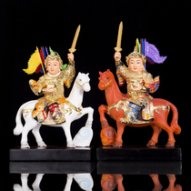 About horse two ling tong yellow trot immediately general riding general xian jia body like newspaper horse like resin decoration