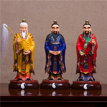 Station Sanqing Daozu statue Taixang Laojun primitive morality Lingbao Tianzun Buddha statue painted Sanqing Road resin ornaments