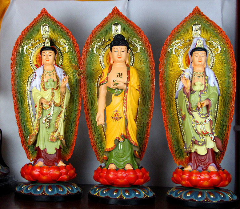 Western Sant' Buddhist Buddha Statue Qingyin Guanyin BodhisattBodhisattva Amitabha Bodhisattva to Resin Buddha Pendulum