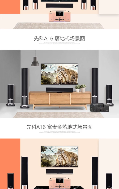 SAST / Senko A16 Bluetooth 5.1 Rạp hát tại nhà Bộ âm thanh TV gia đình Phòng khách gắn trên tường Âm thanh vòm Loa khuếch đại K Song Wireless Wireless Micro Fever Bass - TV