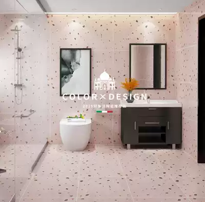 ins Net red macaron colored terrazzo floor tiles 600 modern dressing room bathroom wall tiles kitchen aisle floor tiles