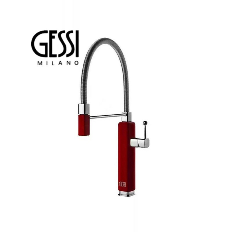Italian Gessi All-Copper Kitchen Basin Hot and Cold Water Red Vintage Style Sink Faucet Italian Gessi All-Copper Kitchen Basin Hot and Cold Water Red Vintage Style Sink Faucet
