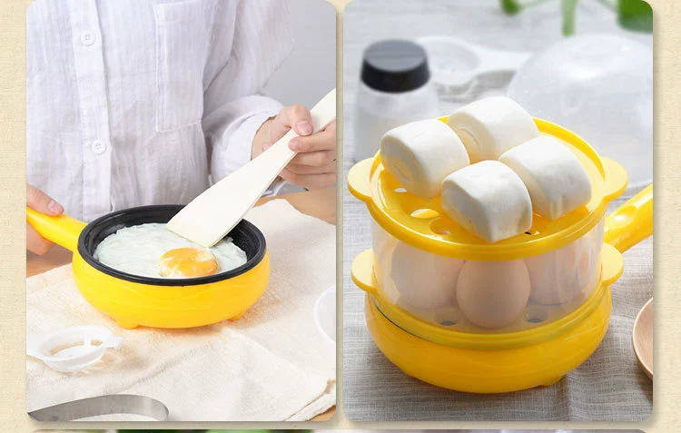 Chảo điện đa năng rung rung nhỏ hộ gia đình hấp trứng hấp tự động tắt nguồn sáng ăn sáng - Nồi trứng