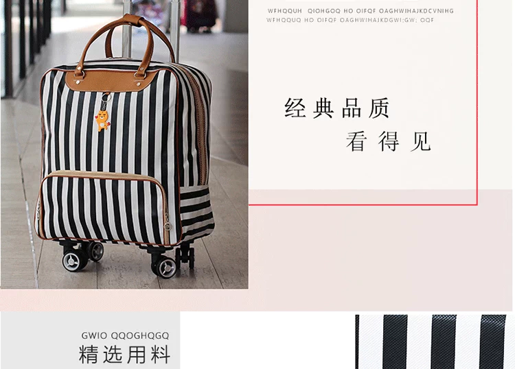 Túi du lịch xách tay phổ bánh xe duffel túi nội trú khoảng cách ngắn không thấm nước túi du lịch nữ công suất lớn ánh sáng xe đẩy túi