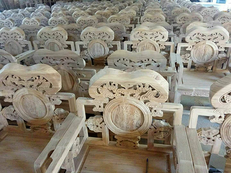 Trung Quốc cổ Zhongtang bốn mảnh sáu bộ Elm Ganoderma lucidum cũ dải vài hiên nhà Minh và nhà Thanh cổ điển đồ nội thất phòng khách - Bàn / Bàn bàn ghế trường kỷ