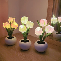 Tulip Nightlight Ambience Emulation Flower Lamp Minimalist Modern Ceramic Book Room Living Room bedroom Decorative Table Lamp Pendulum