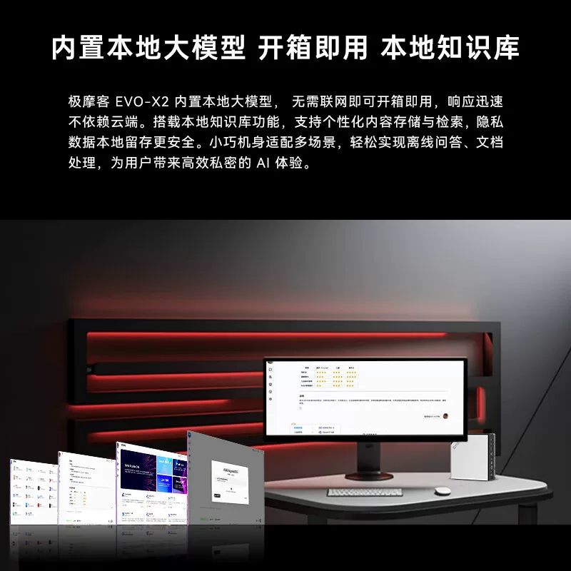 EVO-X2 Ruilong AI Max+395 мини-хост мини AI интегрированный дисплей 8060S настольный ПК компьютер