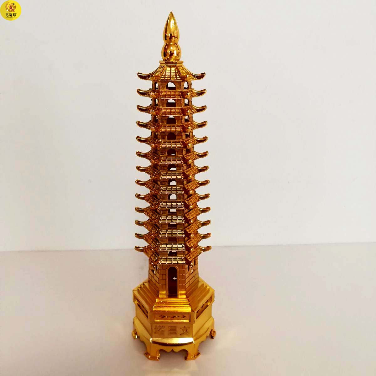 thirteen floors Tavern Peak Tower home handicraft swing pieces Wenqu Starta 13 layers of gold-Taobao