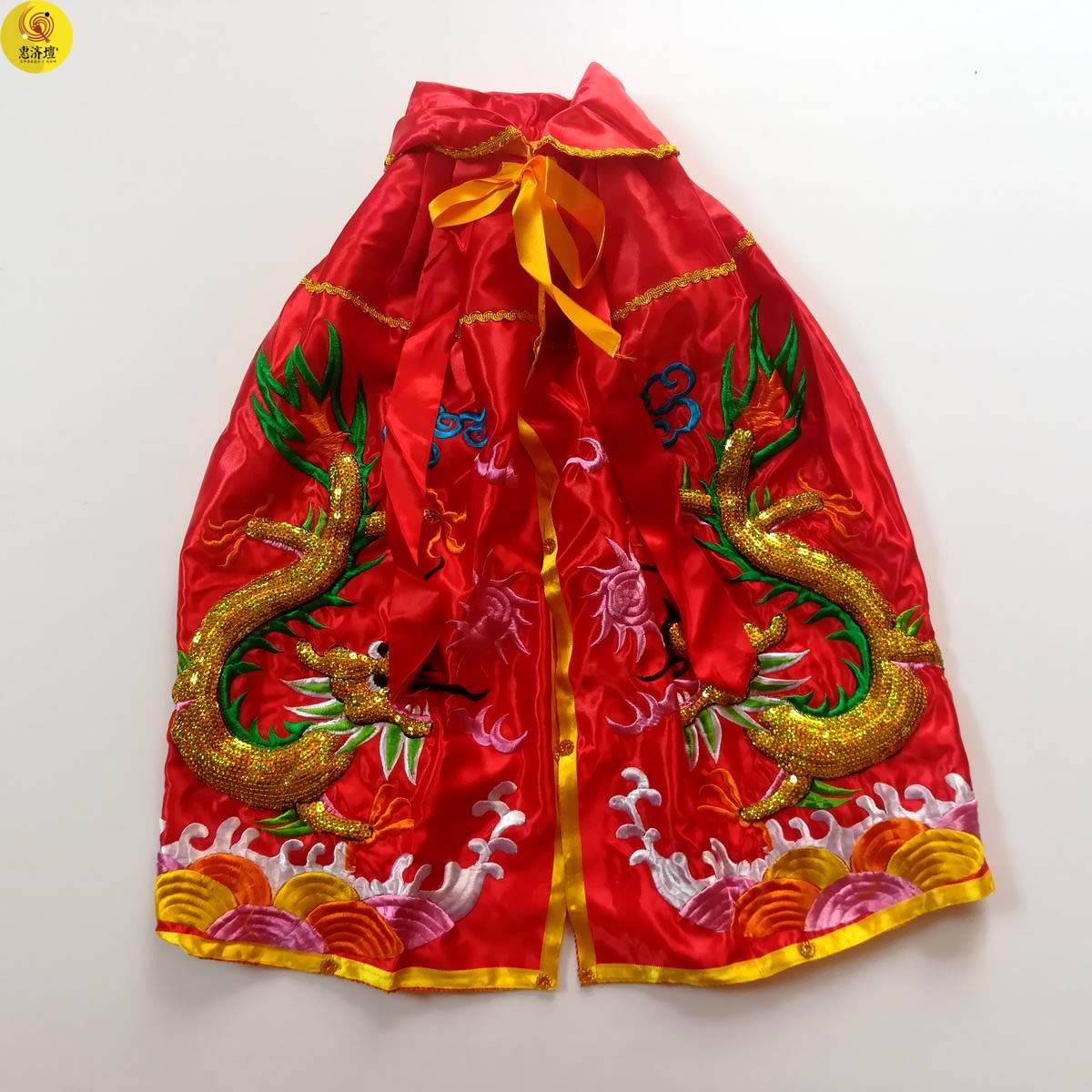 60 cm The Beatles Statue Statue Beatles Convex Embroidered Dragon Cloak Dresses Dragon Robe of the Dragon Red red Yellow-Taobao