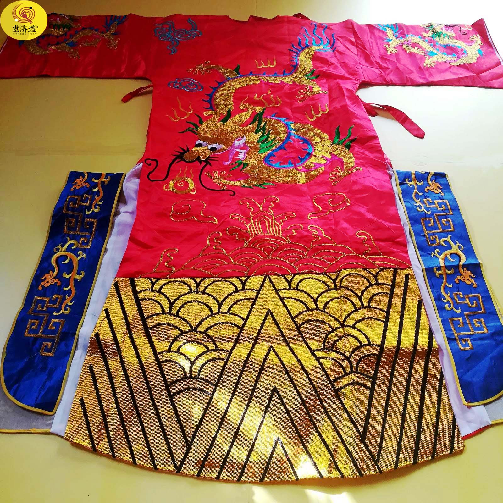 Great Dragon Robe Buddha Statue Cape God Statue Dragon Robe God of Wealth Robe Red Twisted Gold Five-claw Dragon Robe Embroidered Costume 1 5 Meters - Taobao
