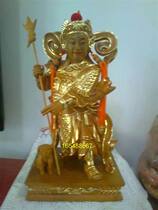 Statue custom Erlang God wood carving gold wood carving Buddha statue Taoist statue Yang Jian statue camphor wood carving 40CM
