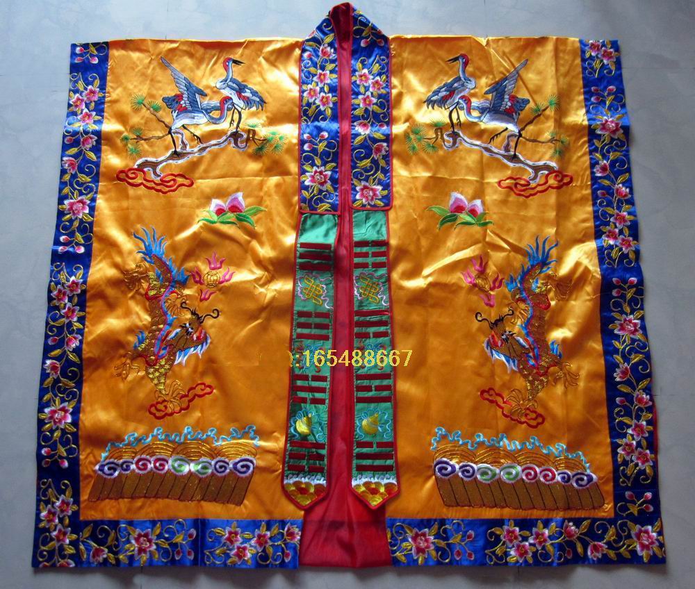 Embroidered Dharma Robe Taoist Suit Double Dragon Suit Double Dragon Suit High Merit Suit (Artificial Biting of Gold)