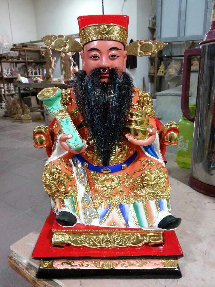 Ornament Buddha statue custom-made camphor wood carving God of Wealth God of Wealth Wealth Star King