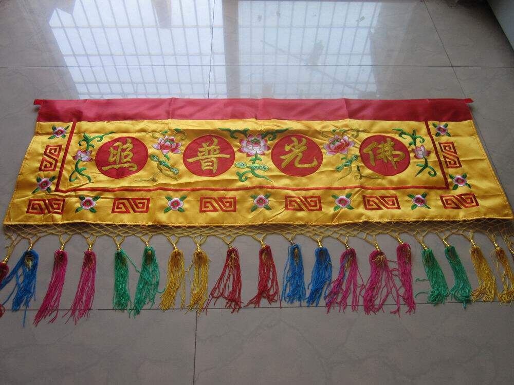 Buddha's light photo door color large color horizontal brow banner crosswalk door lintel folk embroidery word post cloth