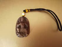 Sandalwood pendant Guan Gong pendant Teii her Im okay wooden carving of the Buddha hand pieces car che gua jian hanging