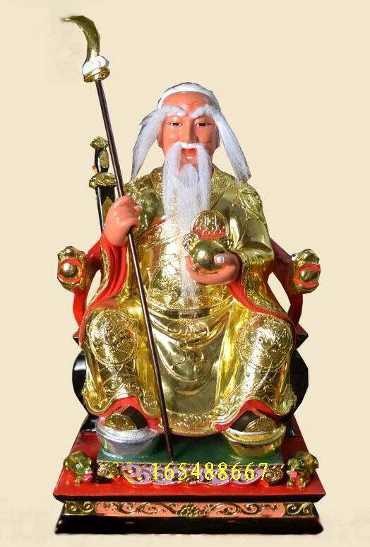 Hongjun Old Ancestral Statue Buddha Statue Buddha ordered to make a folk Statue fragrant Zhangmu Carved Lacquer Line Sculpture custom 60cm-Taobao