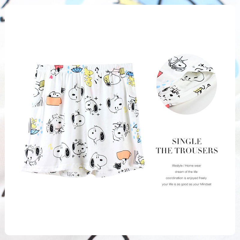 Cartoon History Nubi Shorts Sleeping Pants Woman Summer Pure Cotton Thin loose large size for outside wearing at-home shorts home pants