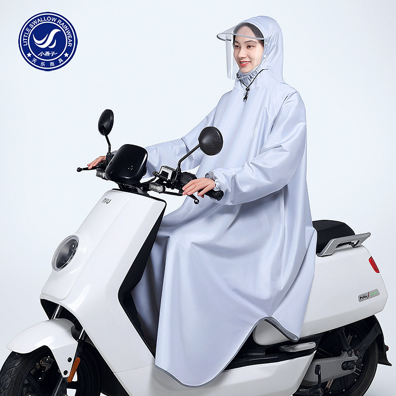 Electric battery car with sleeved raincoat men's and women's motorcycle long model full body rainstorm thickened single riding poncho