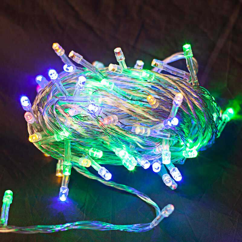 Christmas decorative lights New Year string lights flashing lights 10 meters 100 LED lights custom-made bold wire lights pendant