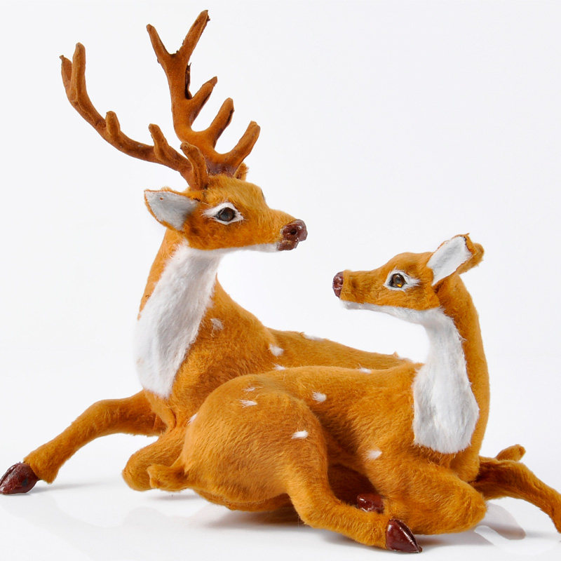 Christmas decoration gift Christmas deer mini couple deer sika deer elk desktop window decoration